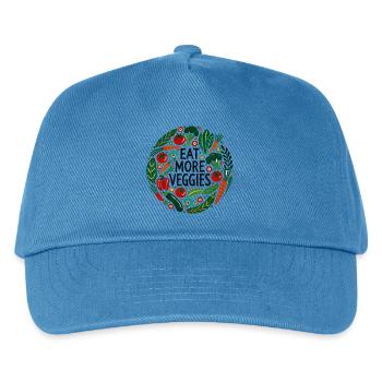 Eat More Veggies Circular Veggie Design - Kids’ Baseball Cap - peacock-blue - Front