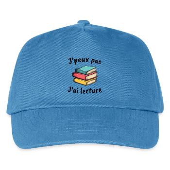 books, reader's gift idea, I can't I have - Kids’ Baseball Cap - peacock-blue - Front