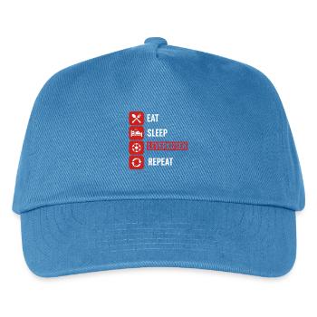 Eat Sleep Leverkusen Repeat - Football Fan Design - Kids’ Baseball Cap - peacock-blue - Front