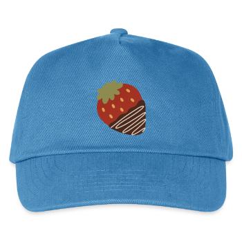 Strawberry Dipped in Chocolate - Kids’ Baseball Cap - peacock-blue - Front