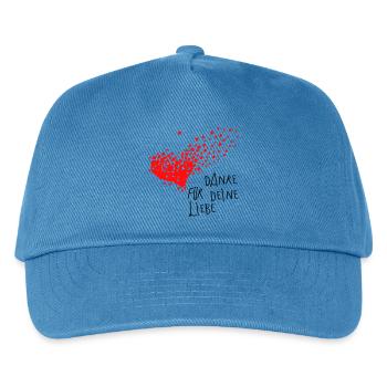 Thank you heart - Kids’ Baseball Cap - peacock-blue - Front
