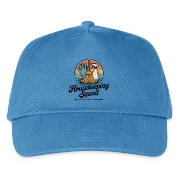 Lustiges Putzen Design - Kinder Basecap - Pfauenblau - Vorne