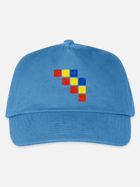 Farben Ornament Muster - Grundfarben - Kinder Basecap - Pfauenblau