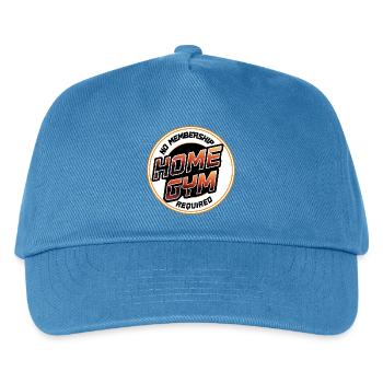 Home Gym, No Membership Required T-shirt - Kids’ Baseball Cap - peacock-blue - Front