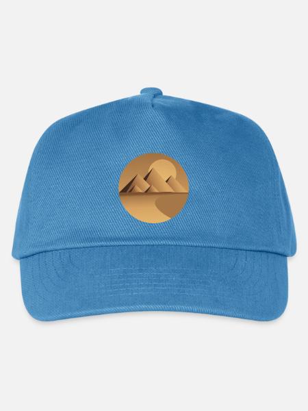 Wüstensonne-Pyramidenkreis - Kinder Basecap - Pfauenblau