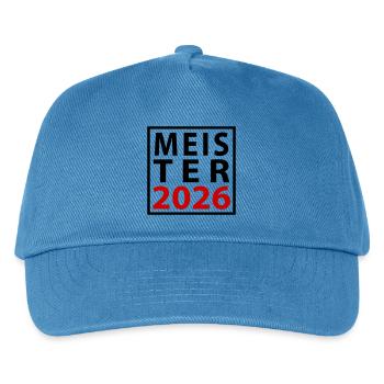 Meister 2026 Meisterschaft - Kinder Basecap - Pfauenblau - Vorne