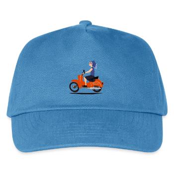 DELNJOSERBOWKA MOPED - Kinder Basecap - Pfauenblau - Vorne