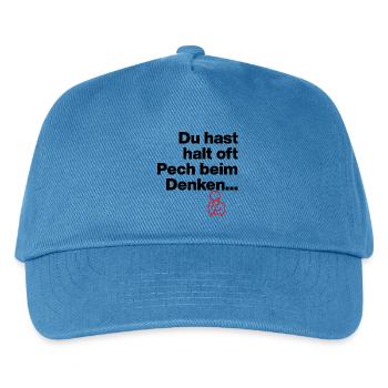 DU HAST HALT PECH BEIM DENKEN.. SARKASMUS GESCHENK - Kinder Basecap - Pfauenblau - Vorne