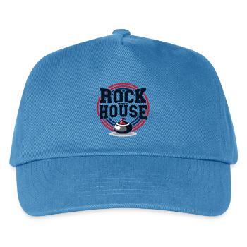 Curling Rock the House Eissport Team Spirit - Kinder Basecap - Pfauenblau - Vorne