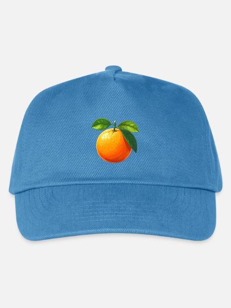 Orange (Frucht) - Kinder Basecap - Pfauenblau