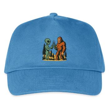 Alien Abduction Bigfoot Loch Ness Funny UFO - Kids’ Baseball Cap - peacock-blue - Front