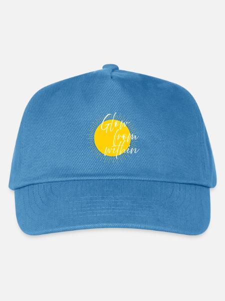 Glühen von Innen Sonnen Typoschrift - Kinder Basecap - Pfauenblau