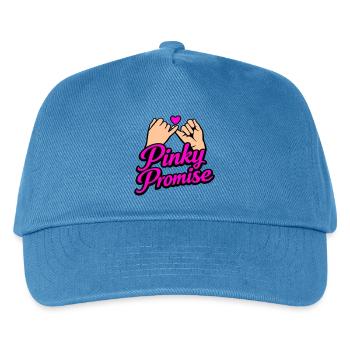 Pinky Promise Herz Versprechen Ehrenwort Shirt - Kinder Basecap - Pfauenblau - Vorne