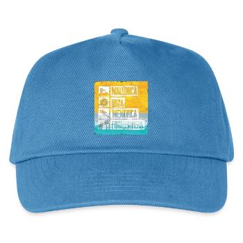 Balearen Inseln Retro Stempel - Kinder Basecap - Pfauenblau - Vorne