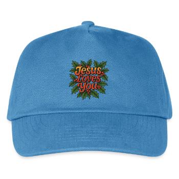 Jesus liebt dich, Holly - Kinder Basecap - Pfauenblau - Vorne