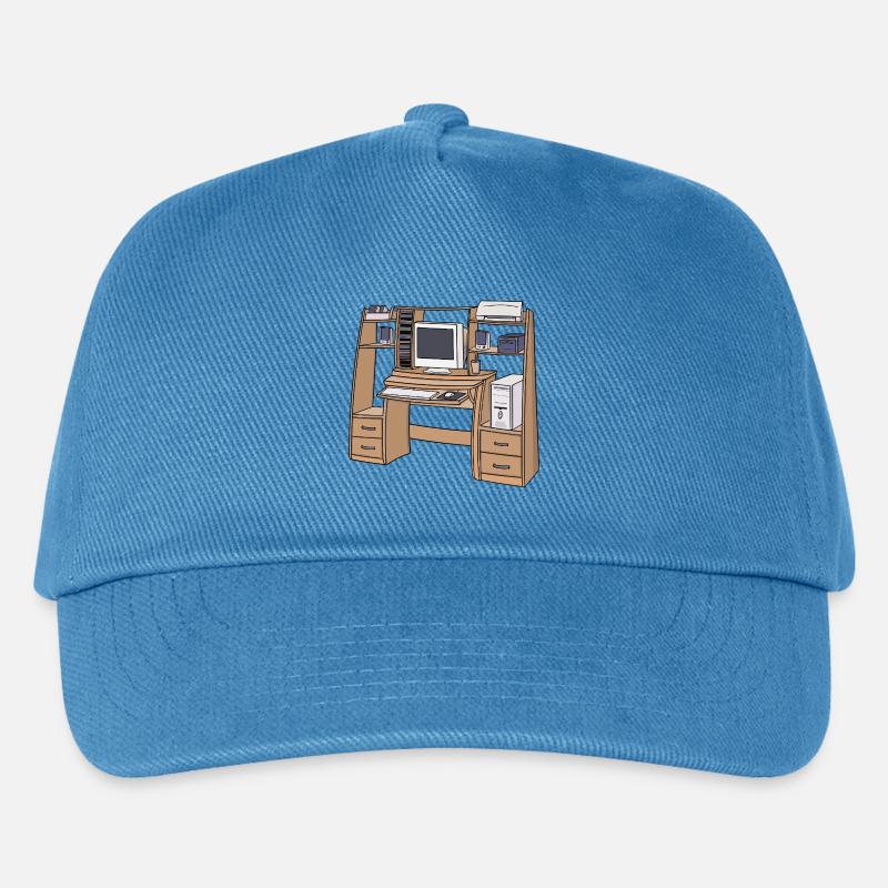 Installation rétro de bureau d’ordinateur dans les années 90 et 2000 Nostalgique - Casquette de baseball Enfant - bleu paon