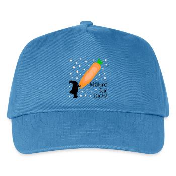 Karotte Möhre Osterhase - Kinder Basecap - Pfauenblau - Vorne