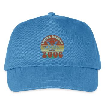 20e anniversaire : Légende vivante depuis VIN 04/2006 - Casquette de baseball Enfant - bleu paon - Devant