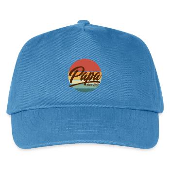 Papa Since 1961 Vintage Sunset - Kinder Basecap - Pfauenblau - Vorne