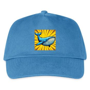 Wal - Kinder Basecap - Pfauenblau - Vorne