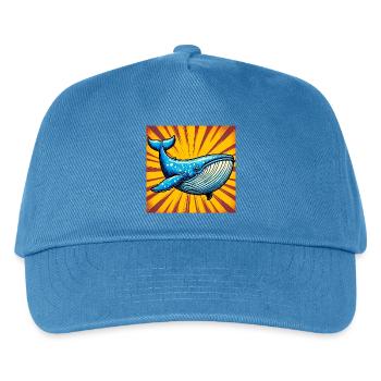 Wal - Kinder Basecap - Pfauenblau - Vorne