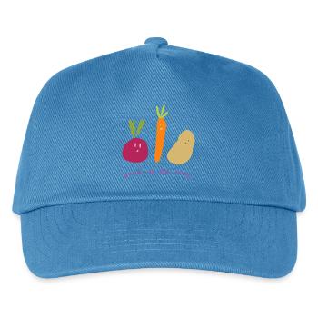 Back to the roots - Kinder Basecap - Pfauenblau - Vorne
