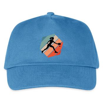Pickleball players Motif around Pickleball Athlete - Kids’ Baseball Cap - peacock-blue - Front