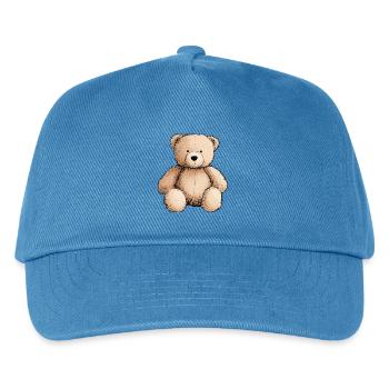 Teddybär, Teddybär, Stofftier - Kinder Basecap - Pfauenblau - Vorne