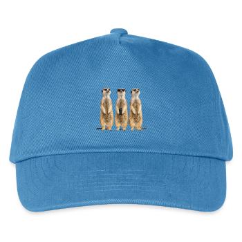 Lustiges Erdmänchen Security Team - Kinder Basecap - Pfauenblau - Vorne