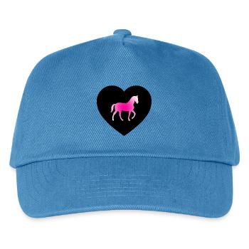 horses - Kids’ Baseball Cap - peacock-blue - Front