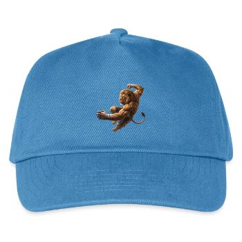 Löwe im Sprung - Kinder Basecap - Pfauenblau - Vorne