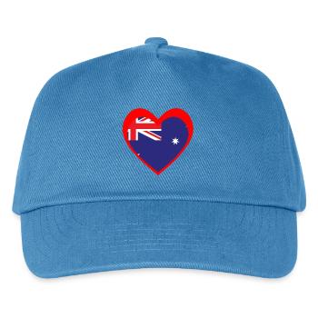 Red Aussie Heart – True Southern Spirit - Kids’ Baseball Cap - peacock-blue - Front