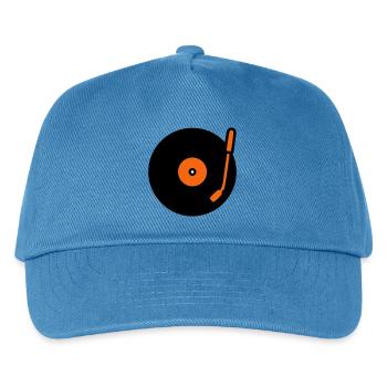Retro Audio Vinyl Record Tonearm - Kids’ Baseball Cap - peacock-blue - Front