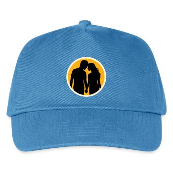 Couple Silhouette Love Romance Valentine's Day Boyfriend - Kids’ Baseball Cap - peacock-blue - Front