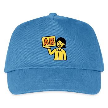Teacher Elementary School ABC Vector - Kids’ Baseball Cap - peacock-blue - Front