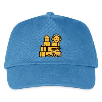 Bauklötze Eisenbahn Spielzeug - Kinder Basecap - Pfauenblau - Vorne