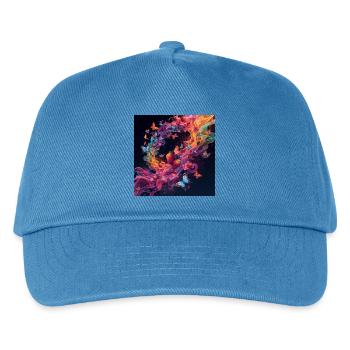 Bunte Beeren und Schmetterlinge - Kinder Basecap - Pfauenblau - Vorne