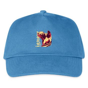 Antique Hero Silhouette in Pop Art Style - Kids’ Baseball Cap - peacock-blue - Front
