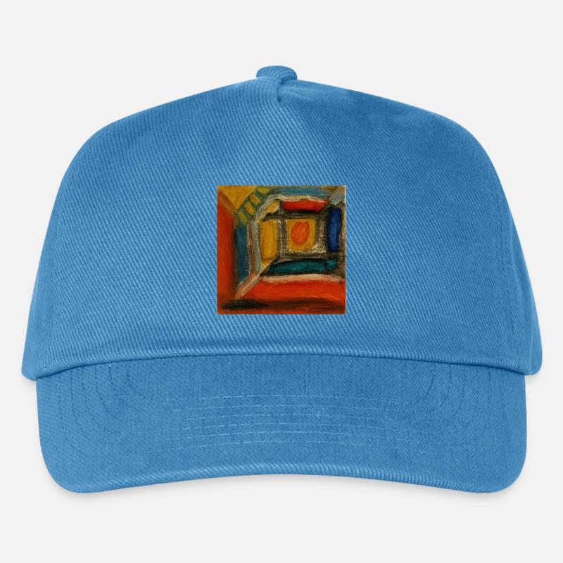Farbiges Innenraum-Fragment - Kinder Basecap - Pfauenblau