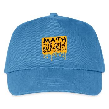Math The Only Subject That Counts Nerd Mathe Logo - Kinder Basecap - Pfauenblau - Vorne