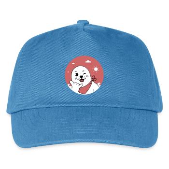 Winking Seal Wearing a Bandana Throwing Shaka Sign - Kids’ Baseball Cap - peacock-blue - Front