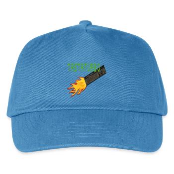 IT Arbeit Witz schnell Tippen Tastatur - Kinder Basecap - Pfauenblau - Vorne