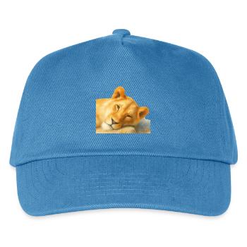 Lion in watercolour style - artist motif Jörg Langhans - Kids’ Baseball Cap - peacock-blue - Front
