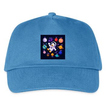 Astronaut Duck – Ente im Weltraum | Lustiges Space - Kinder Basecap - Pfauenblau - Vorne