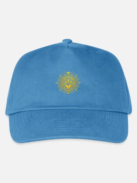 Goldener Metatron-Totem-Löwe - Kinder Basecap - Pfauenblau