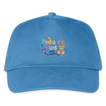 Bunte Kinderkrankenschwester Teddybär - Kinder Basecap - Pfauenblau - Vorne