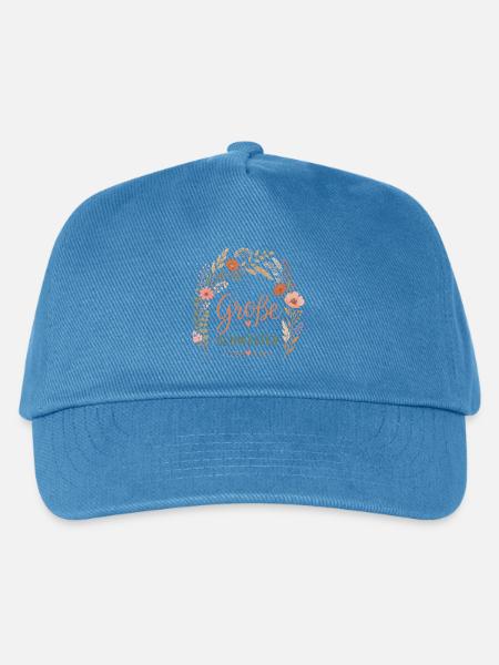 Große Schwester Blumenkranz - Kinder Basecap - Pfauenblau