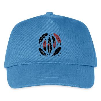 Logo du cercle de plumes d’oiseau - Casquette de baseball Enfant - bleu paon - Devant