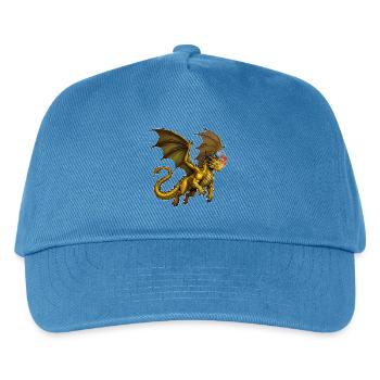 Dragon doré en vol - Casquette de baseball Enfant - bleu paon - Devant