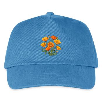 Pavot de Californie - Casquette de baseball Enfant - bleu paon - Devant